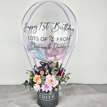 Hot Air Isolation Gifting Happy Birthday Set Custom Party Decor Supplies Decoration Surprise In Box Balloon Gift
