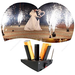 Professional 6 channel remote control rotating cold fountain fireworks firing system