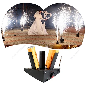 Professional 6 channel remote control rotating cold fountain fireworks firing system