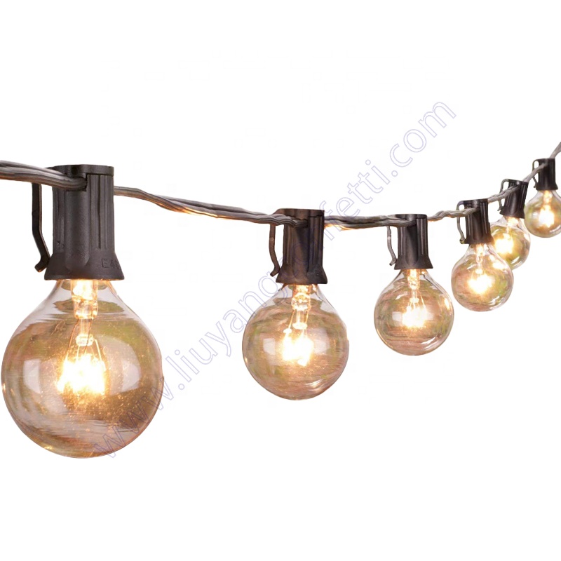 G40 10w 25feet Wedding Party Led Hot Selling Weatherproof Perfect Patio Outdoor Garden Decoration Bulb String Lights