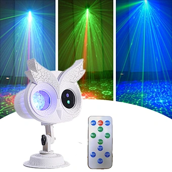 16-in-1 Laser Pattern Light Halloween and Christmas Owl Effect for Party Novelties