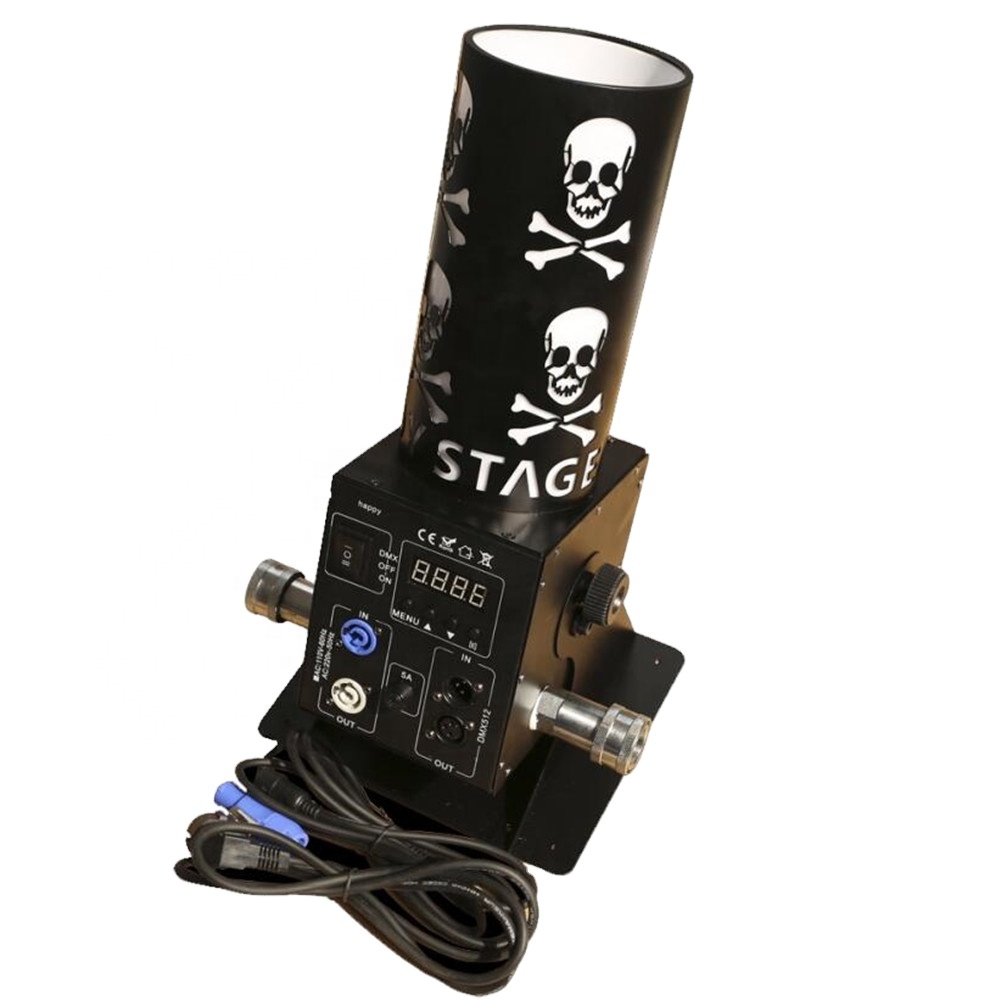 Powercon SKULL LOGO LED CO2 jet Tanto DMX como control de potencia