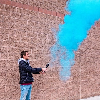 Gulal Powder white color smoke cannon Wedding Party Popper Spray Powder Popper Color Run Holi Powder Shooter