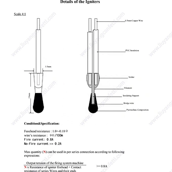 Ematch head remote control pyrotechnic Firecrackers Fireworks Initiators, Electric Igniter For Fireworks, Electric Fuse Igniter