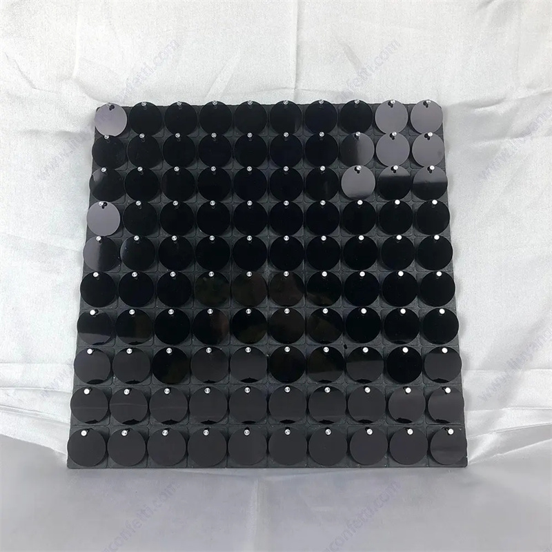 Board Disc Sequin Decorative Panel Iridescent Decoration Stand Decor 3d Mirror Effect Sparkle Multic Backdrop Black Shimmer Wall