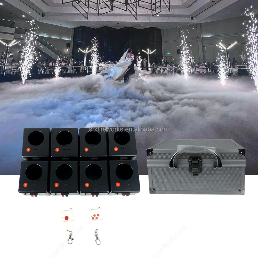 8 cue ice fountain fireworks ignition system cold fountain stage pyrotechnic firing system use AA battery