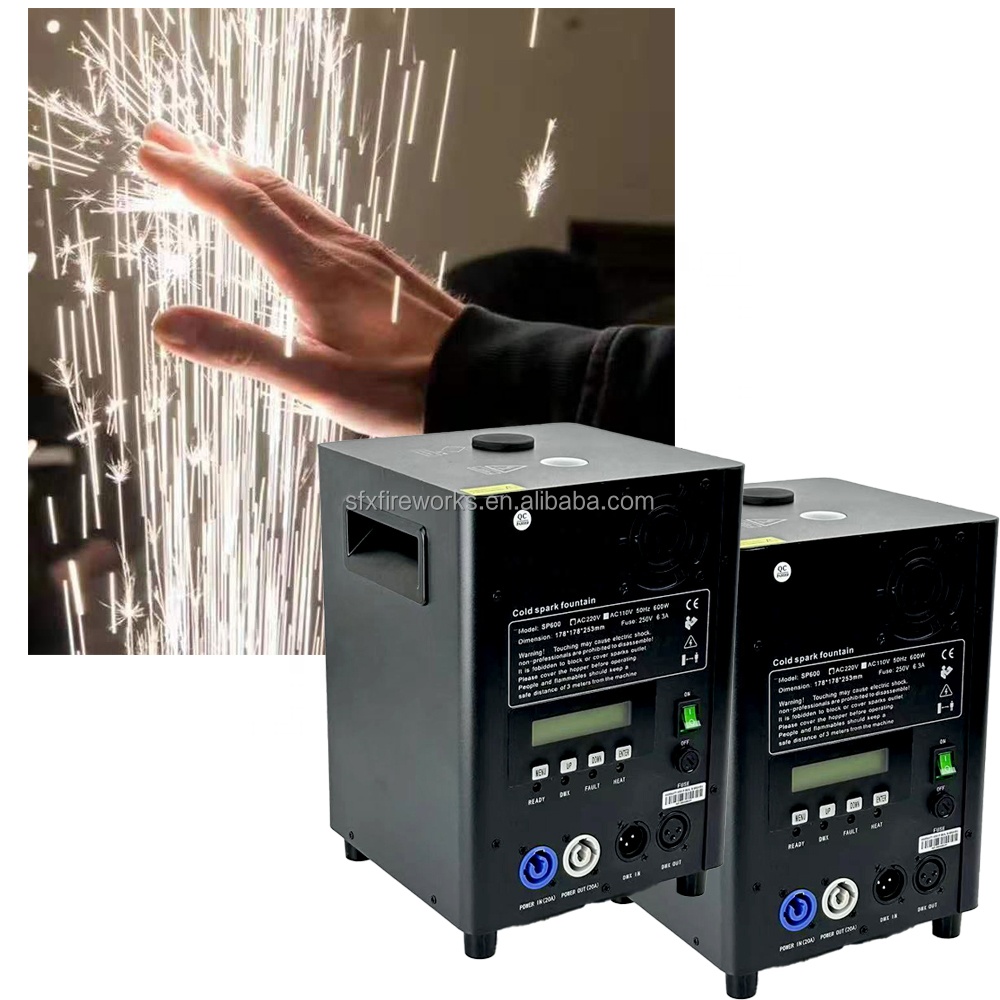 DJ SFX Good Quality Cold Fireworks 600w 650w Stage Fountain Safe Spark Fireworks Machine For Wedding Party Events