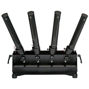 Four shots Electric Launcher Cannon Co2 Dmx Electric Paper Rainbow Stage fx dj Streamer Wedding Party Confetti Machine
