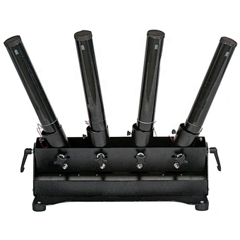 Four shots Electric Launcher Cannon Co2 Dmx Electric Paper Rainbow Stage fx dj Streamer Wedding Party Confetti Machine