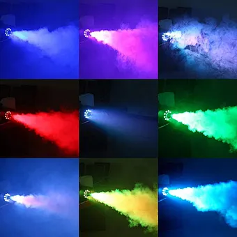 1500W Halloween RGB 9 LED Wire Remote Control DJ Fog Machine Dry Ice for Party Stage for Halloween and Stage Performances