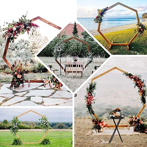 Stand Floral Artificial Ceremony Large Wooden Balloon Decoration Arrangement Flower Arch Backdrop for Sale for Wedding Events