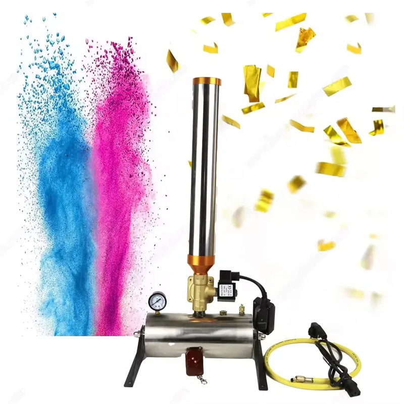 Electric Remote Control Outdoor Fireworks Baby Shower Holi Wedding Graduation Party Streamer Spray Confetti Powder Gender Reveal
