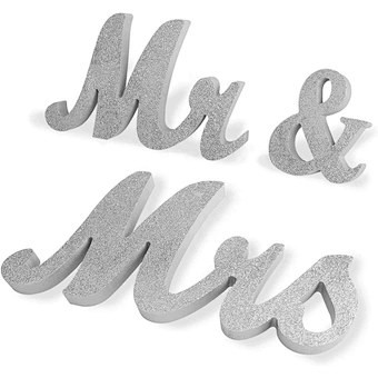 Table Prop Wooden Alphabet Letter Large Sign Miss Anniversary Party Valentine's Day Decor Creative Mr & Mrs Wedding Decoration