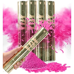 100% Biodegradable Tissue Safe Revealations Pink Gender Reveal Party Supplies Confetti Popper Powder Smoke Cannon
