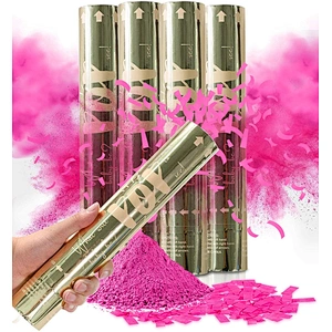 100% Biodegradable Tissue Safe Revealations Pink Gender Reveal Party Supplies Confetti Popper Powder Smoke Cannon