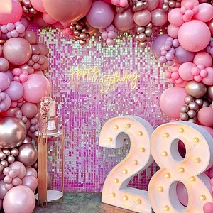 USA 7*7ft Wall Package Wedding Birthday Party Events Backdrop Sequin Panel Gold Shimmer Wall