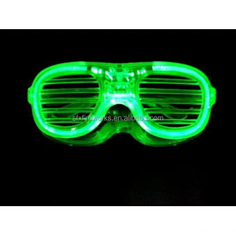 Luminous Plastic Party Decoration Kids Adult Flashing Colored Favor Light Up Glowing Toys Shutter Shades Neon Led Glasses