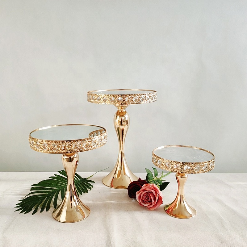 Round Metal Dessert Display Cupcake Wedding Party Birthday Set Gold Acrylic For 3 Tier Guangzhou Worldlive Glass Cup Cake Stands
