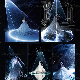 10W Full-Color Animation Wedding Laser Light Snow Machine for Dream Weddings Romantic Nights and Parties