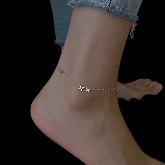 Women 925 Silver Diamond-studded Butterfly Bracelet Fashion Temperament Flower Adjustable Necklace Pendant Sterling Jewellery