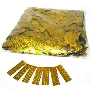 flameproof colorfast 3D golden metallic confetti
