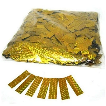 flameproof colorfast 3D golden metallic confetti