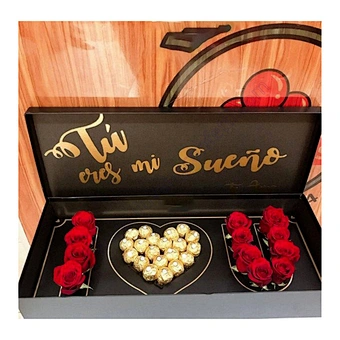 Love Packaging Mug Mother's Birthday Valentine's Chocolate Artificial Men Women Flower Rose Gift Box  Happy 2022 Valentines Day