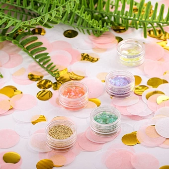 Round Tissue Paper Table Dots Birthday Party Valentine's Day Balloon Decorations 1 Inch Pink White Gold Wedding Confetti