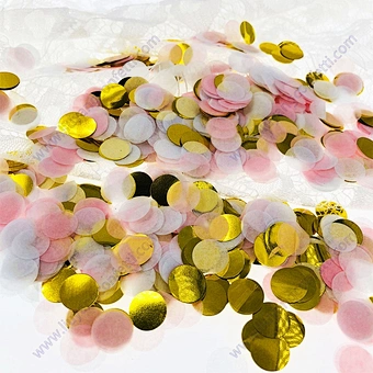 Factory supply balloon 1 inch rose gold Round Tissue Paper Confetti for wedding Party gender reveal baby shower Decoration