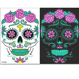 2024 Game Gift Decor Costumes Mask Toy Decoracion Mascara De Prop Luminous Tattoo Face Skeleton Party Carnival Halloween