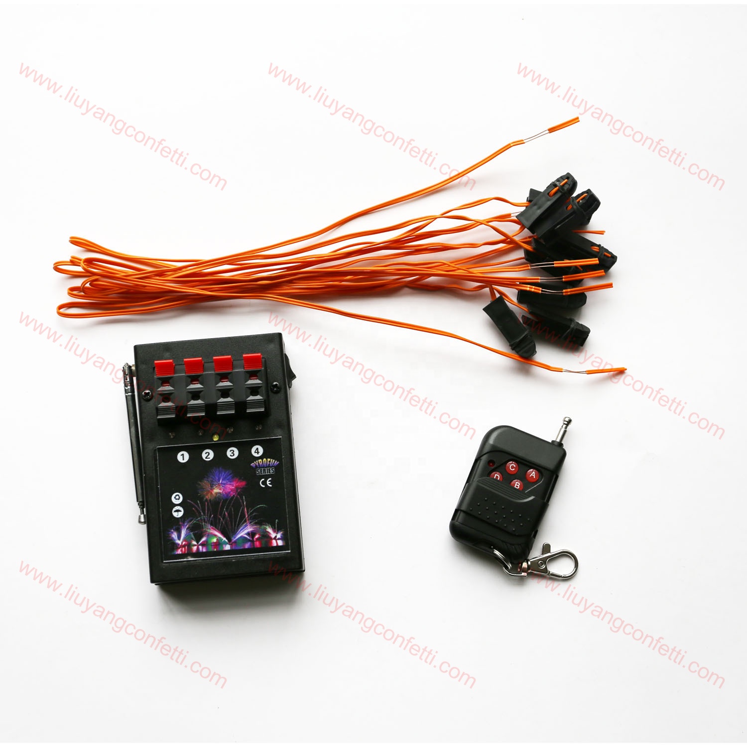 4 Cue wireless electric remote display show pyrotechnic firework digital firing system