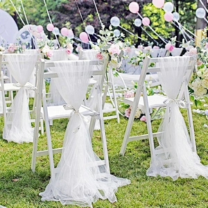 American Tulle Mesh Fabric 100%Polyester White Tulle Mesh Fabric For Wedding Party Decoration Girl
