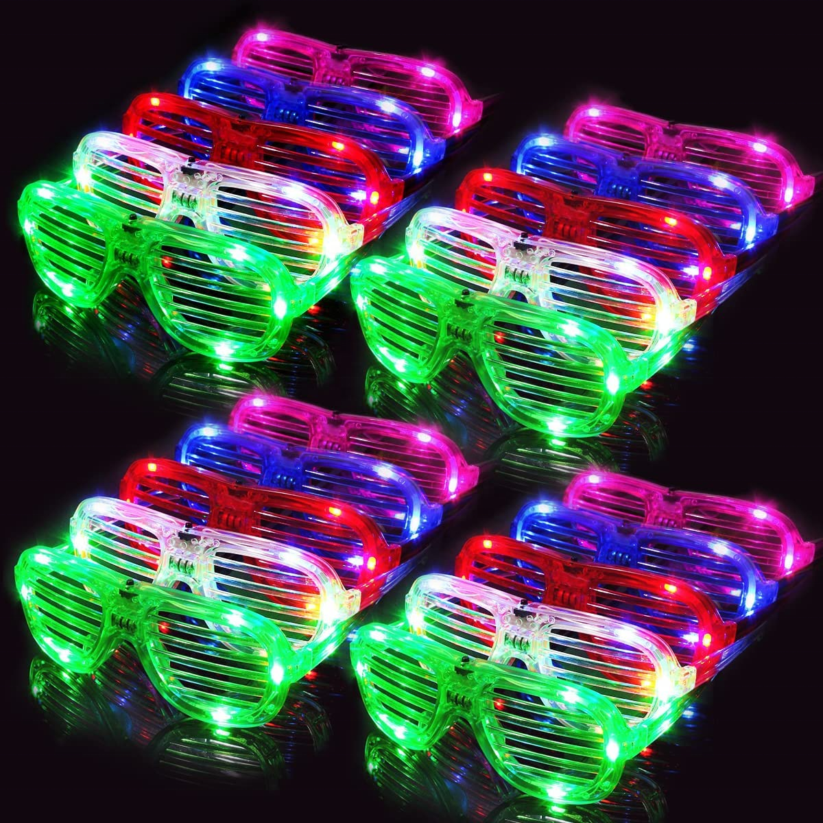 Jumping Acrylic Party Cyberpunk Plastic 2023 Shutter Toys Tiktok Colorful Luminous Bar Music Festival Technology Led Glasses