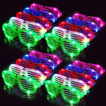 Jumping Acrylic Party Cyberpunk Plastic 2023 Shutter Toys Tiktok Colorful Luminous Bar Music Festival Technology Led Glasses
