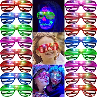 Jumping Acrylic Party Cyberpunk Plastic 2023 Shutter Toys Tiktok Colorful Luminous Bar Music Festival Technology Led Glasses