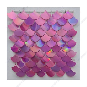 Outdoor Gold Round Square Decoration 4d Custom Logo Ballon Party Panel White Backdrop Wedding Pink Rose gold Shimmer Sequin Wall