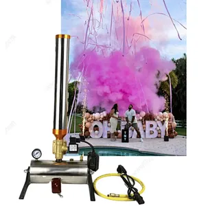 Remote control streamer guns cannon machine stage special effect rainbow confetti machine for football game wedding