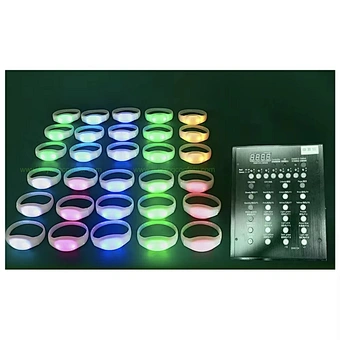 Concert Wireless Distance Illuminated Wristband Remote Control Dmx Flash Light Event Party Supplies Sound Activated Led Bracelet
