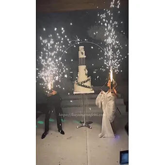 remote control cold pyro fountain fireworks spark firing machine semicircle arch shape  For Wedding Stage party decoration