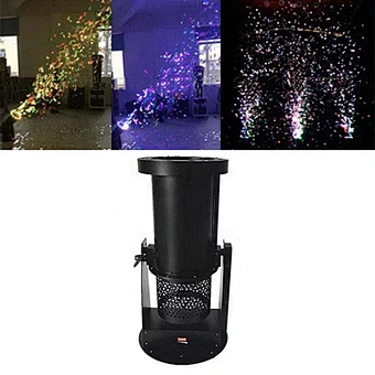 DMX control paper confetti blaster spray confetti machine LED electric confetti machine for stage party wedding decoration disco