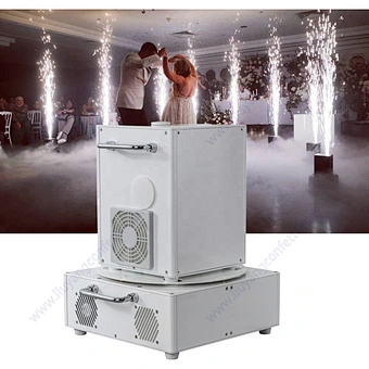 Dmx 512 Large Stage Equipment Special Effect Wireless White Power Bank Battery Source Wedding Decoration Cold Spark Machine