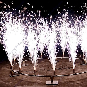 2020 new arrive hot sale remote control 360 degree spinning pyro indoor cold firework firing system for wedding decoration DJ FX