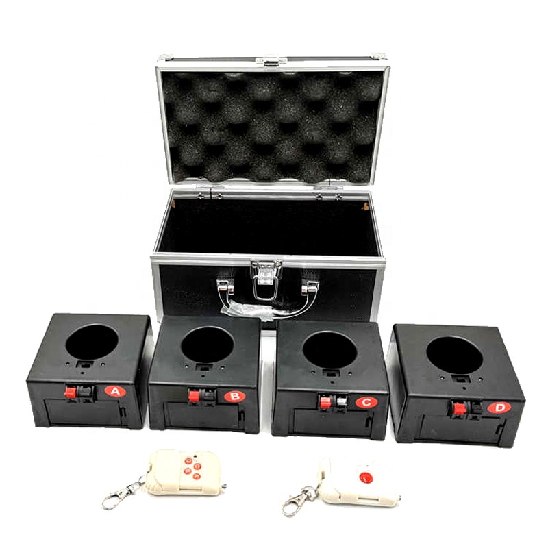 Fireworks Machine Indoor Stage Hand Fountain Firing Pyrotechnics System Shooter Held 4 Channel Battery Cold Pyro Remote Control