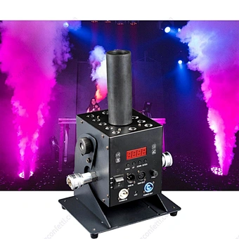 12PCS 3W RGB 3in1 Colorful DMX512 DJ Smoke LED CO2 JET Fog Machine with 6 Meters Hose For Wedding Party Stage Effect