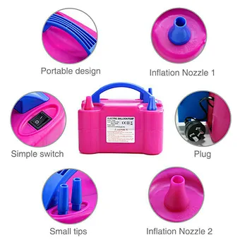 High Performance Balloon Machine Electric Balloon Pump High Power Portable 220V Inflator Portable Electric Balloon Air Pump