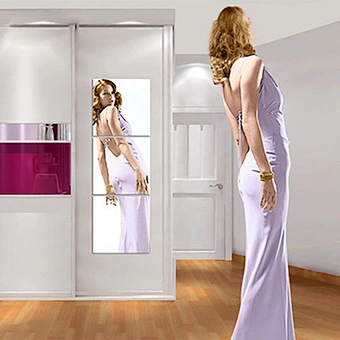 Decor Diy Acrylic Sticker Anti Fog Backdrop Folding Sticking Mirrored Wall Bathroom Luxury Stick-on Foldable 3d Mirror Stick