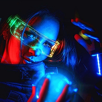 Music Bar Ktv Neon Party Festival Performance Prop Dance Light Up Sunglasses Night Club Colorful Luminous Led Glasses
