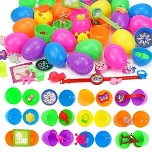 Baskets Decoration 2023 Bunnies Bag Sublimation Hot Sale Kids Party Favors Plastic Easter Eggs With Toys Inside
