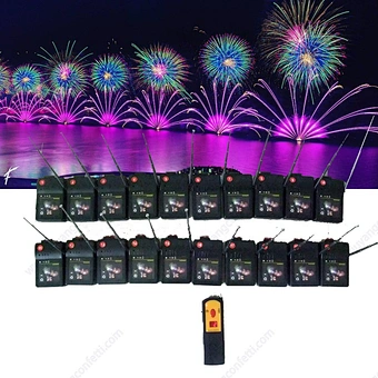 China Professional Stage Fountain Fireworks Firing Pyrotechnic Cold Hot Sale 20 Cues Remote Control Wireless Fire System