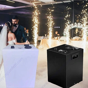 Decoration Supplies Centerpiece Marriage Bride Cold Fireworks Wireless DMX Control 750W Spark Fountain Machine for Wedding Stage